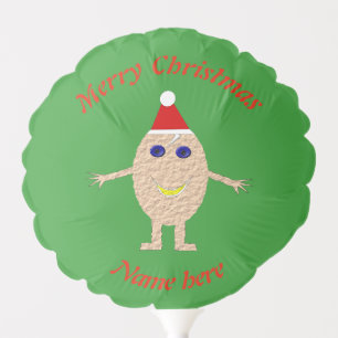 Funny Christmas Egg Personalized Balloon