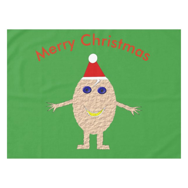 Funny Christmas Egg Tablecloth (Front (Horizontal))