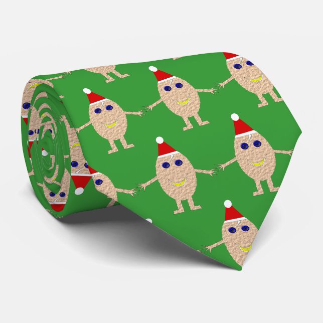 Funny Christmas Egg Tie (Rolled)