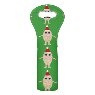 Funny Christmas Egg Wine Tote