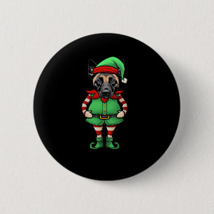 Funny Christmas Elf Belgian Malinois Dog Classic T Button