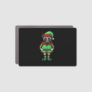 Funny Christmas Elf Belgian Malinois Dog Classic T Car Magnet
