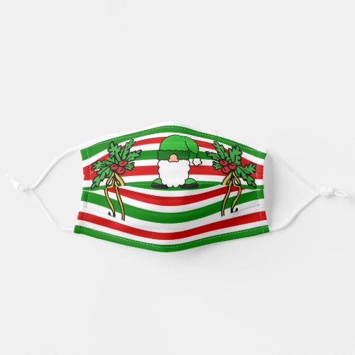 Funny Christmas Elf Cartoon Pretty X_Mas Mistletoe Adult Cloth Face Mask