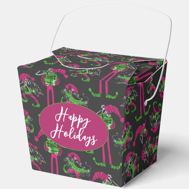 Funny Christmas Elf Gnome  Favor Boxes (Front)