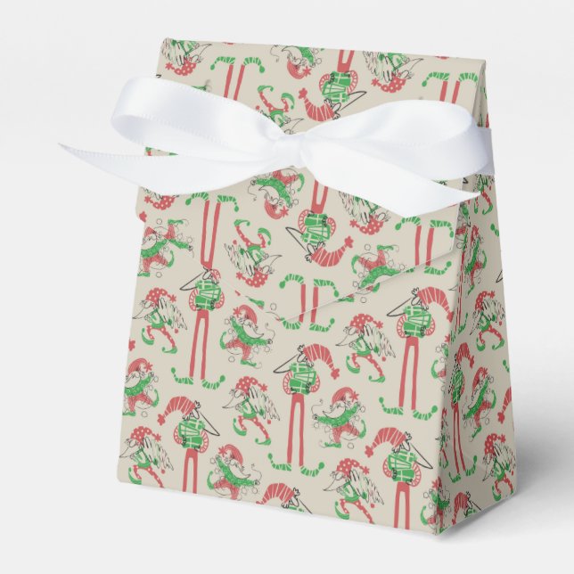 Funny Christmas Elf Gnome  Favor Boxes (Front Side)