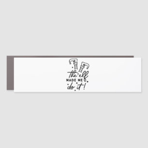 Funny Christmas Elf made me Do it Funny Retro Cool Car Magnet