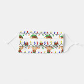 Funny Christmas Elf with Christmas Lights Adult Cloth Face Mask (Front, Folded)