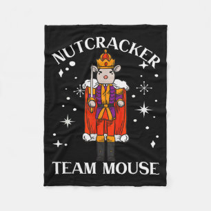 Funny Christmas Family Dance Team Mouse Nutcracker Fleece Blanket