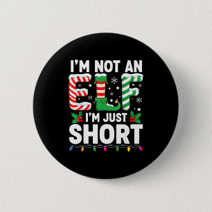 Funny Christmas Family Pajamas I'm Not An Elf I'm Button