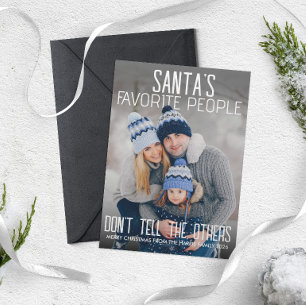 Funny christmas family photo Fun Modern Holiday Card