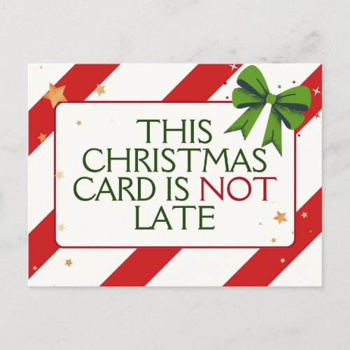 Funny Christmas Family Retro Procrastination Holiday Postcard