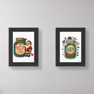 Funny Christmas Fart Jar Funny Christmas Wall Art Sets