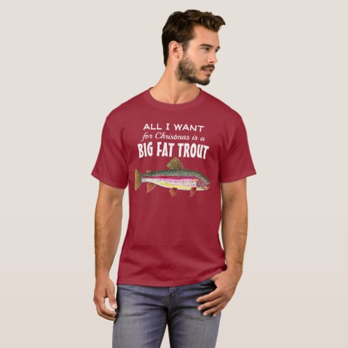 Funny Christmas Fishermans Wish T_Shirt