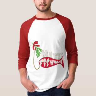 Funny Christmas Fishing Shirt -Merry Fishmas