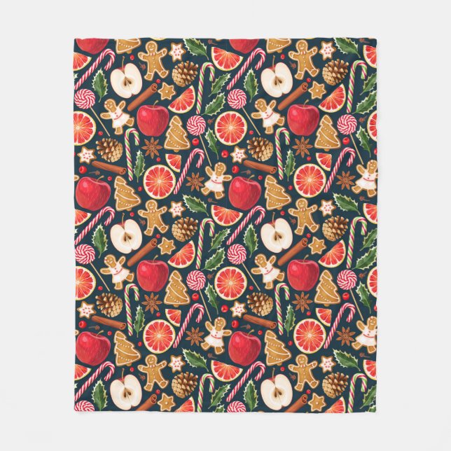 Funny Christmas Fleece Blanket (Front)