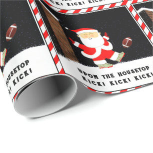 Funny Christmas Football Gift Wrapping Paper