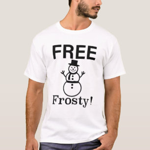 Funny Christmas Free Frosty Christmas Snowman T-Shirt