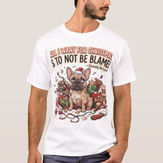 Funny Christmas French Bulldog Holiday Gift T-Shirt
