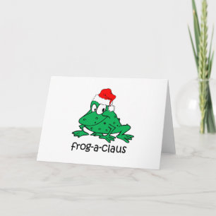 Funny Christmas frog Holiday Card