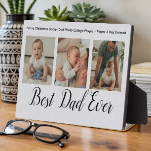 Funny Christmas Gamer /Custom Funny Best Dad Ever  Plaque