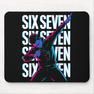 Funny Christmas Gamer Dabbing Xmas Dab Six Seven 6 Mouse Pad