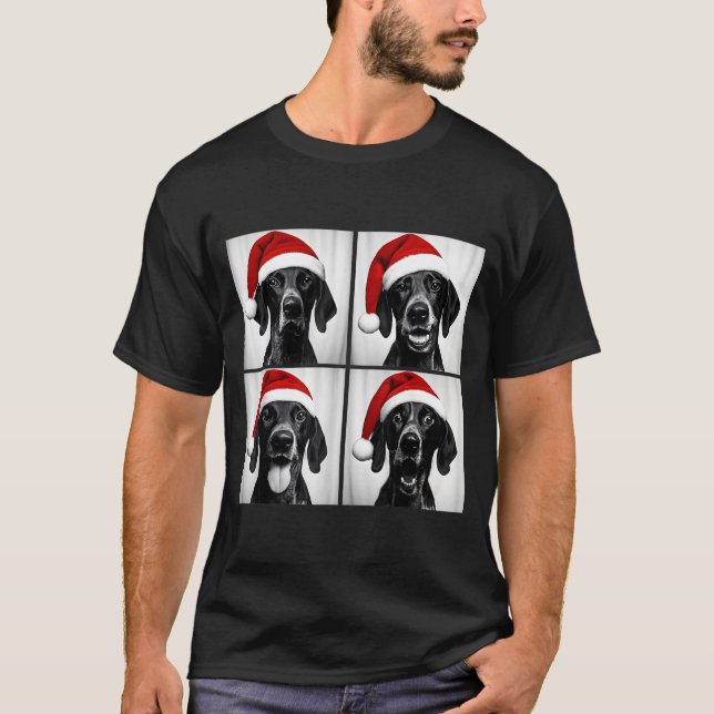 Funny Christmas German Shorthaired Inter Santa Pho T-Shirt (Front)