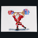 FunNy Christmas Gift Bag with Bodybuilder Santa<br><div class="desc">Funny Gift Bags with Bodybuilder Santa Claus with Christmas Gifts - Fun Cartoon Painting Collection - or Choose / Add Your Unique Text / Name / Color - Make Your Special Gift - Resize and move or remove and add elements / text with customization tool ! Painting and Design by...</div>