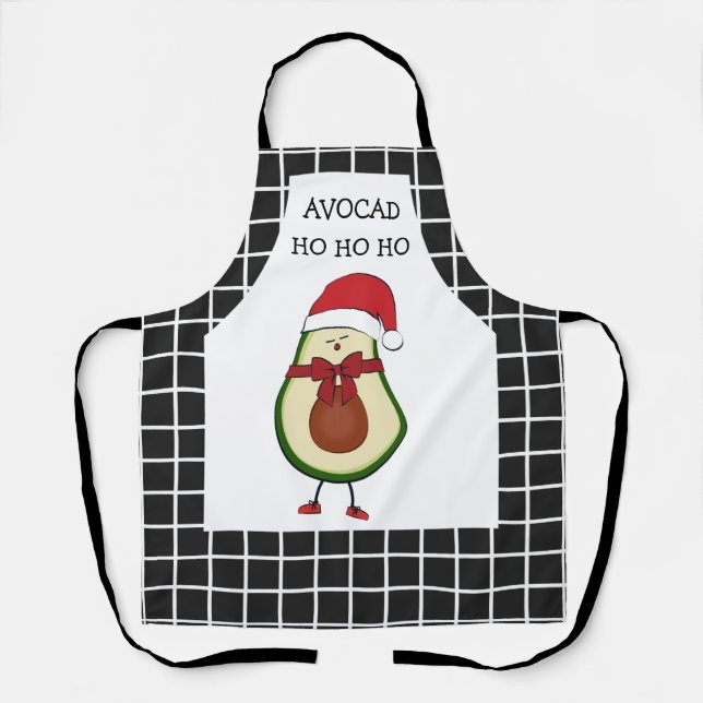 Funny Christmas Gift for Her Avocado Apron (Front)