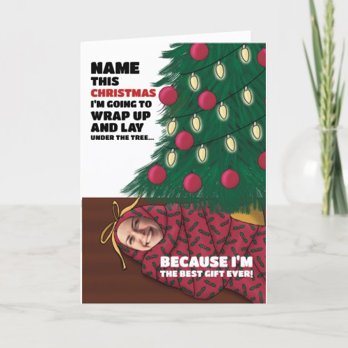 Funny Christmas Gift Photo Holiday Card