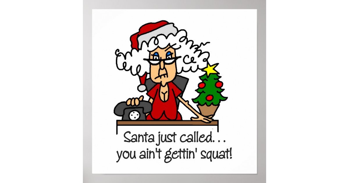 Funny Christmas Gift Poster | Zazzle.com