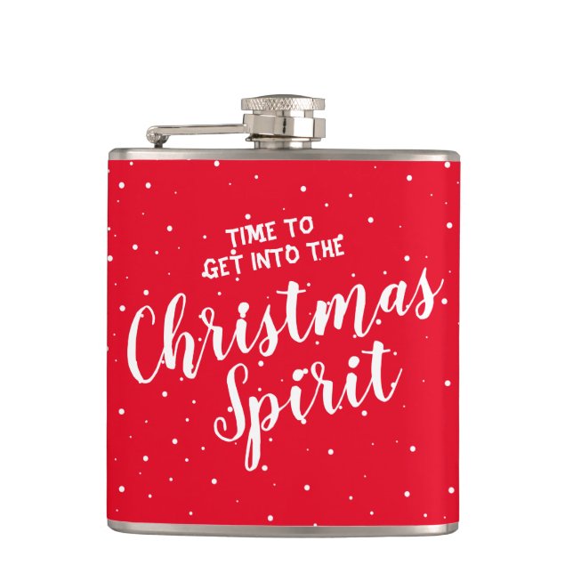 Funny Christmas Gift White Elephant Party Modern Flask (Front)