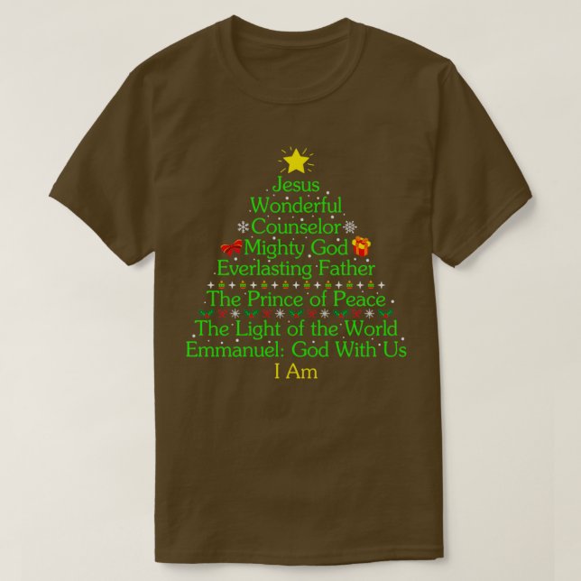 funny christmas gifts Jesus Wonderful Counselor  T-Shirt (Design Front)