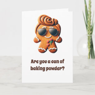 Funny Christmas: Gingerbread cookie rising Card
