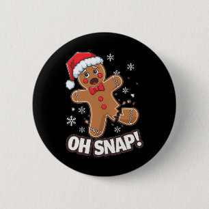 Funny Christmas Gingerbread Man Oh Snap Outfit Paj Button