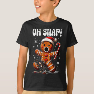 Funny Christmas Gingerbread Man Oh Snap Outfit Paj T-Shirt