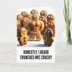 Funny Christmas: Gingerbread men six pack abs Card