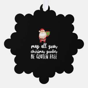 Funny Christmas Gluten Free Ornament Card