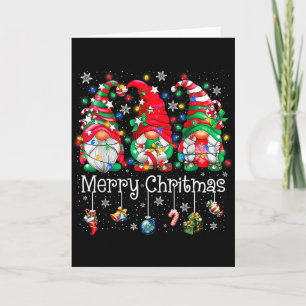 Funny Christmas Gnome Hanging With My Gnomies Fami Card