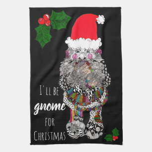 Funny Christmas Gnome Kitchen Towel