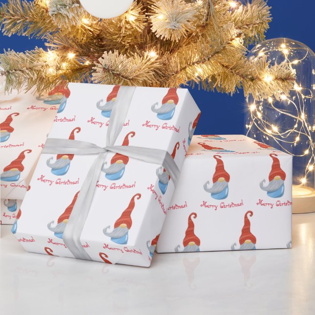 Funny Christmas Gnome Wrapping Paper | Cute  (Holidays)