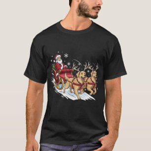 Funny Christmas Golden Retriever Dogs Lover Xmas T-Shirt