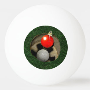 Funny Christmas Golf Holiday Ping Pong Ball
