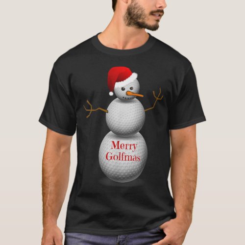 Funny Christmas Golf Merry Golfmas Golfing Tee