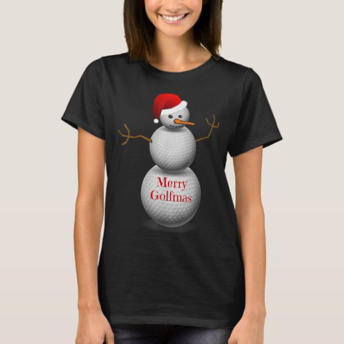 Funny Christmas Golf Merry Golfmas Golfing Tee