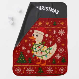 Funny Christmas Goose Baby Blanket – Ugly Sweater