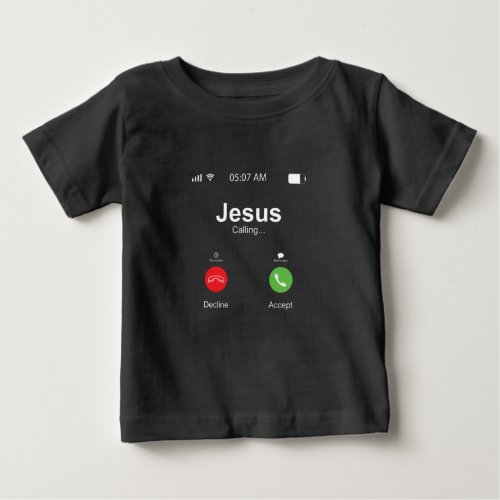 Funny Christmas Graphic Christian Jesus Calling Baby T_Shirt