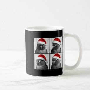 Funny Christmas Green Cheek Conure Santa Photo Boo Coffee Mug
