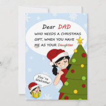 Funny Christmas Greeting From Mischievous Daughter
