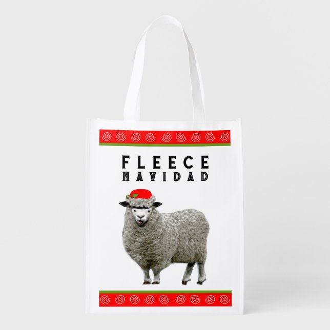 Funny Christmas Grocery Bag (Front)