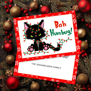 Funny Christmas Grumpy Cat Bah Humbug Card